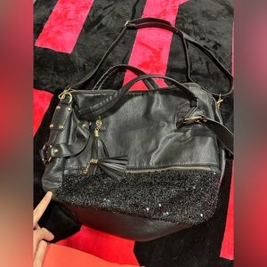 Black sparkly purse